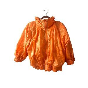 Neon Polyurethane Zip Up Puffer Small